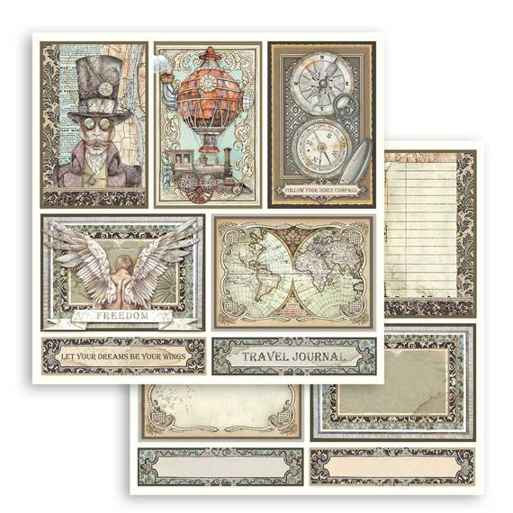 Scrapbooking Craft Papier Set for scrapbooking 30x30 - Stamperia - Sir Vagabond