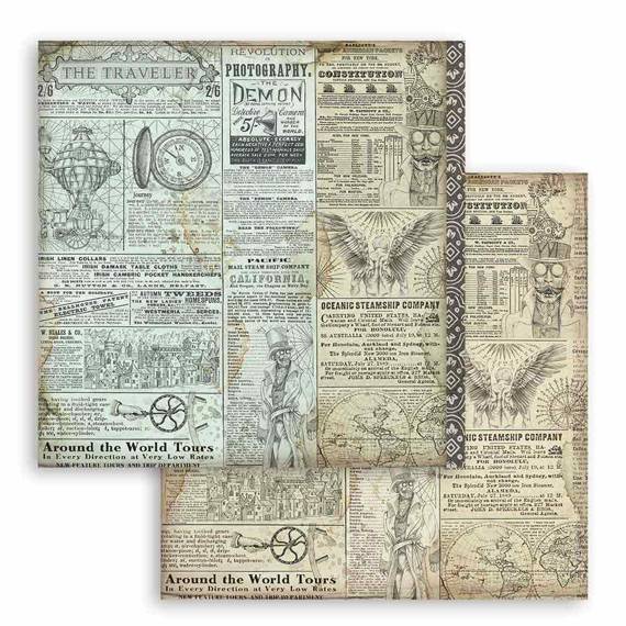 Scrapbooking Craft Papier Set for scrapbooking 30x30 - Stamperia - Sir Vagabond