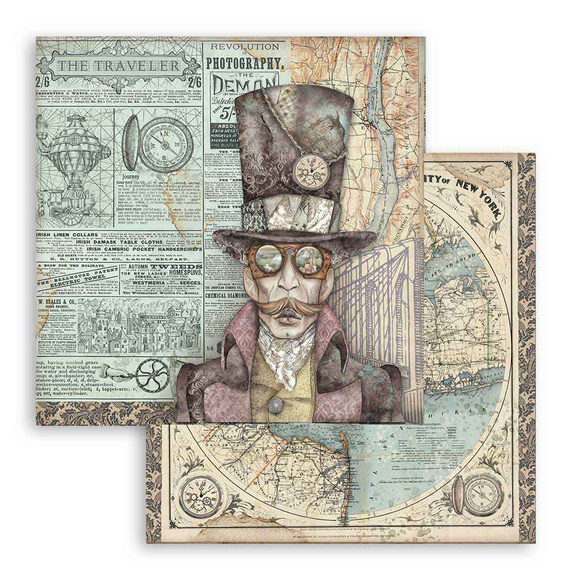 Scrapbooking Craft Papier Set for scrapbooking 30x30 - Stamperia - Sir Vagabond