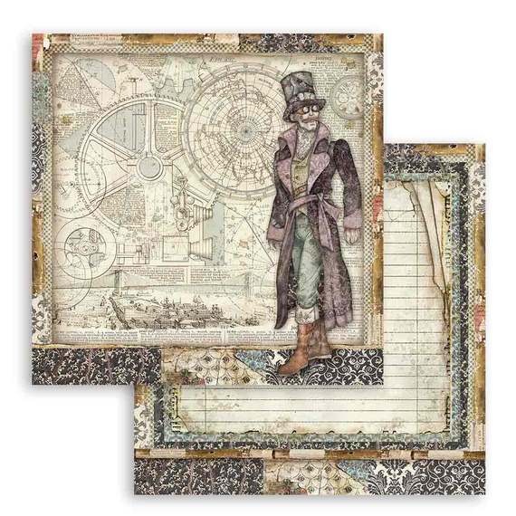 Scrapbooking Craft Papier Set for scrapbooking 30x30 - Stamperia - Sir Vagabond