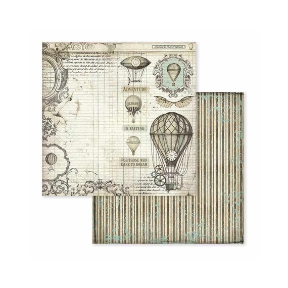 Scrapbooking Craft Papier Set for scrapbooking 30x30 - Stamperia - Voyages fantastiques