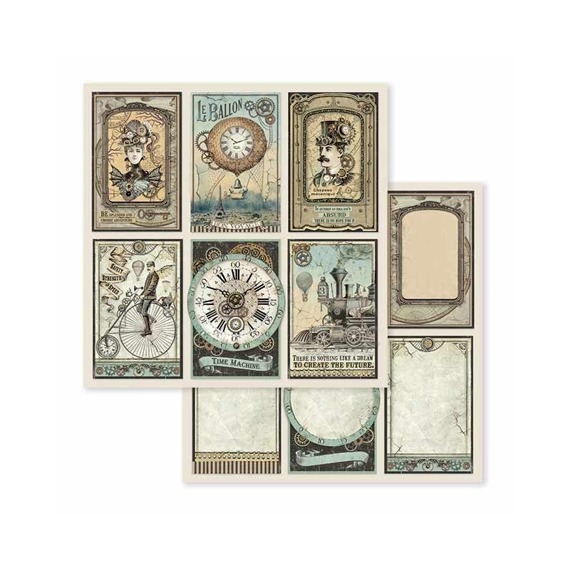 Scrapbooking Craft Papier Set for scrapbooking 30x30 - Stamperia - Voyages fantastiques