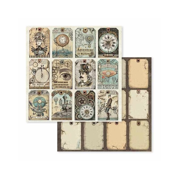 Scrapbooking Craft Papier Set for scrapbooking 30x30 - Stamperia - Voyages fantastiques