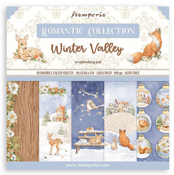 Scrapbooking Craft Papier Set for scrapbooking 30x30 - Stamperia - Winter Valley