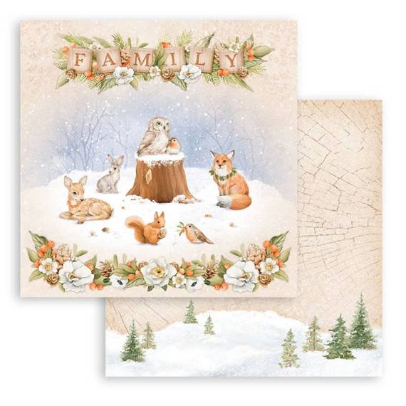 Scrapbooking Craft Papier Set for scrapbooking 30x30 - Stamperia - Winter Valley