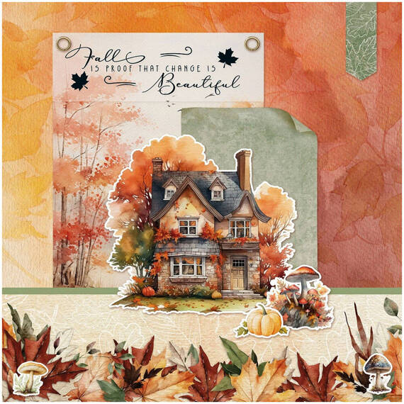 Scrapbooking Craft Papier Set with A5 elements - Studio Light - Amazing Autumn