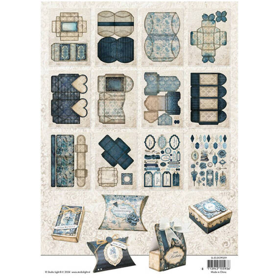 Scrapbooking Craft Papier Set with items to make Giftboxes paper Pad - Vintage Celebrations - Studio Light