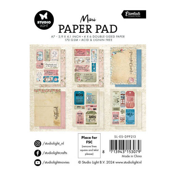 Scrapbooking Craft Papier Set with scrapbooking elements A7 - Write it down labels vintage lettering