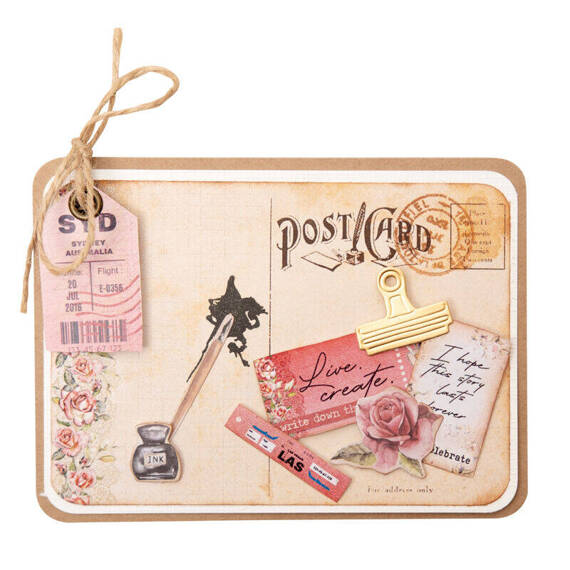 Scrapbooking Craft Papier Set with scrapbooking elements A7 - Write it down labels vintage lettering