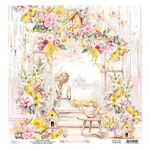 Scrapbooking Paper 30x30 - Mintay - Blossom Serenity 02