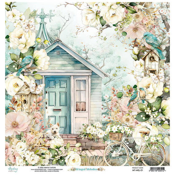 Scrapbooking Paper 30x30 - Mintay - Winged Melodies 01