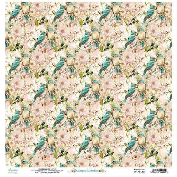 Scrapbooking Paper 30x30 - Mintay - Winged Melodies 05