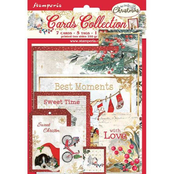 Set of cards and tags for scrapbooking - Stamperia - Romantic Christmas