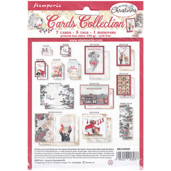 Set of cards and tags for scrapbooking - Stamperia - Romantic Christmas