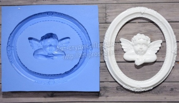 Silicone mold - Prosvet  - Angel and a frame