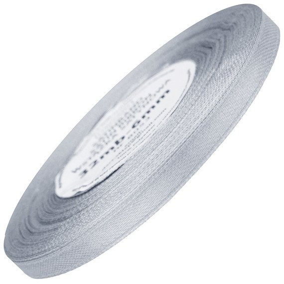 Silver satin ribbon 6mm - 32mb