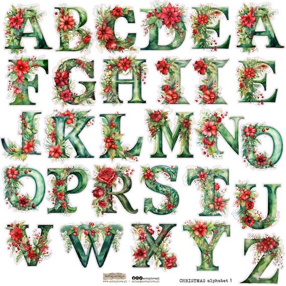 Stickers - ScrapLove - Christmas alphabet 1