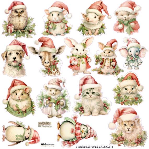 Stickers - ScrapLove - Christmas cute animals 2