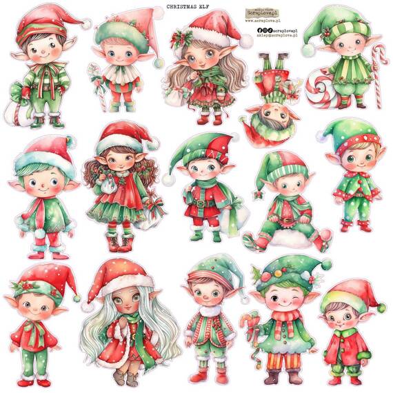 Stickers - ScrapLove - Christmas elf 1