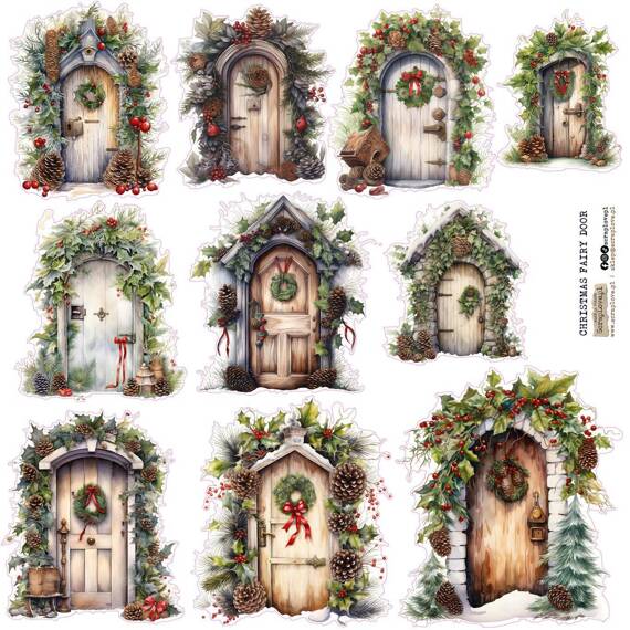 Stickers - ScrapLove - Christmas fairy door 1