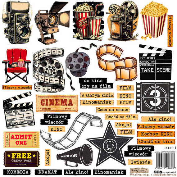 Stickers - ScrapLove - Cinema 1