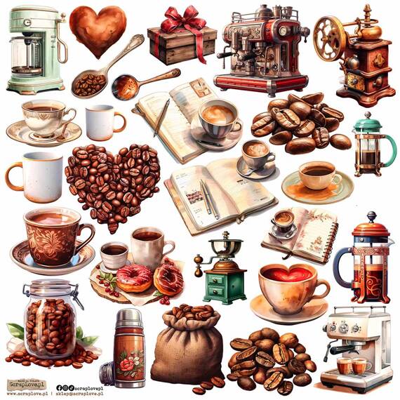 Stickers - ScrapLove - Coffee Love 1