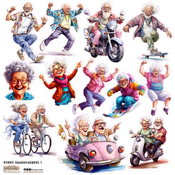 Stickers - ScrapLove - Funny Grandparents 1