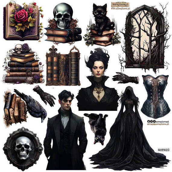 Stickers - ScrapLove - Gothic