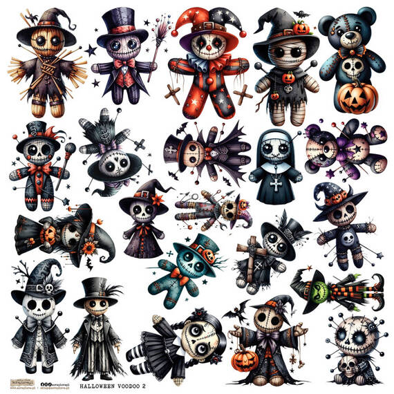 Stickers - ScrapLove - Halloween Voodoo 2 voodoo dolls