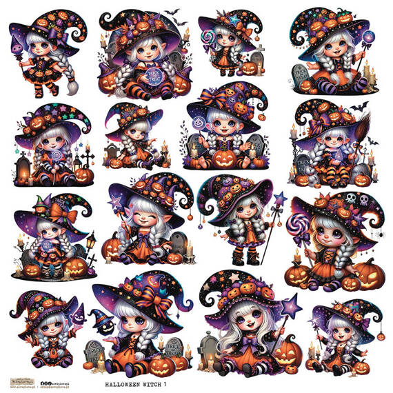 Stickers - ScrapLove - Halloween Witch 1 witches