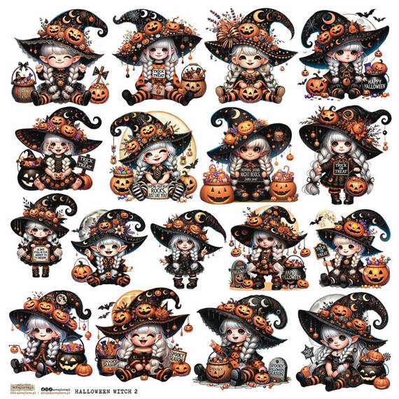 Stickers - ScrapLove - Halloween Witch 2 witches