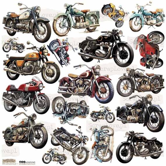 Stickers - ScrapLove - Motorcycles 1