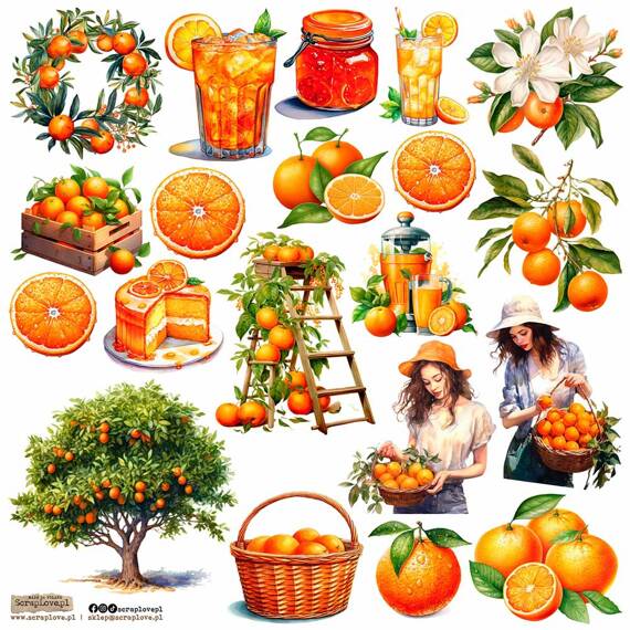 Stickers - ScrapLove - Oranges 1