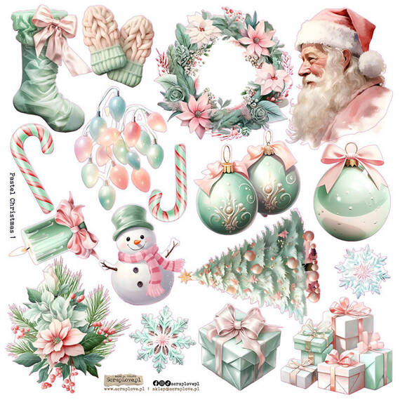 Stickers - ScrapLove - Pastel Christmas 1