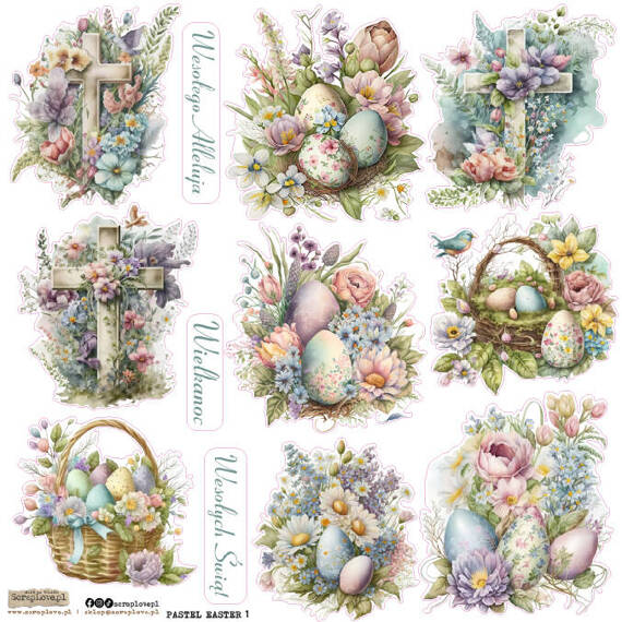 Stickers - ScrapLove - Pastel Easter 1 Easter