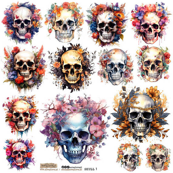 Stickers - ScrapLove - Skulls 1