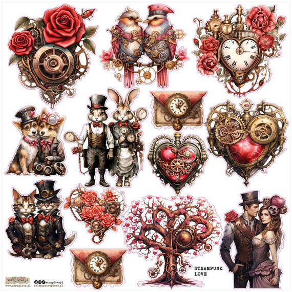 Stickers - ScrapLove - Steampunk Love