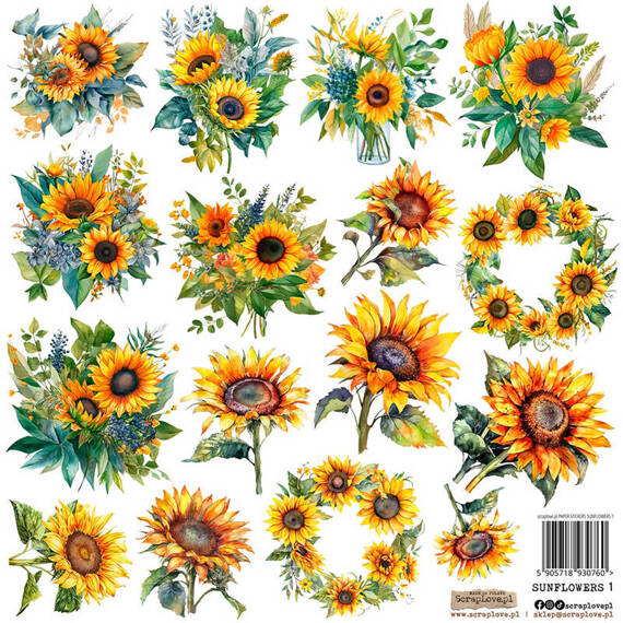 Stickers - ScrapLove - Sunflowers 1