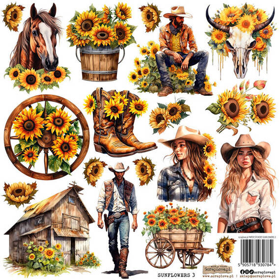 Stickers - ScrapLove - Sunflowers 3