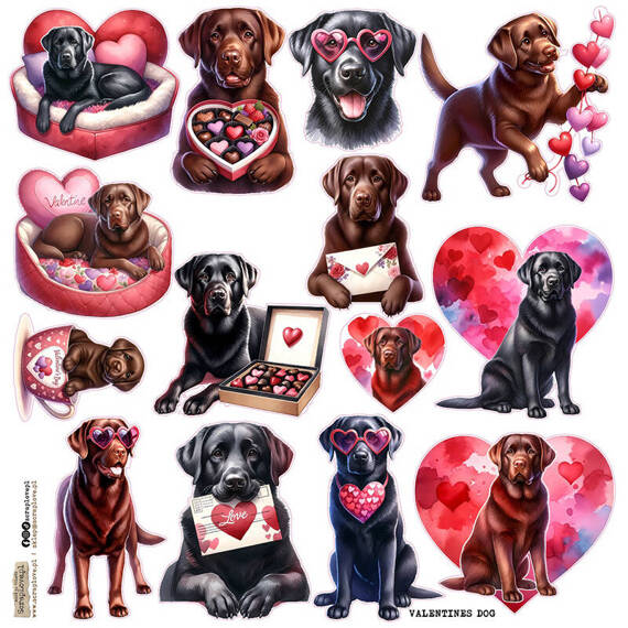 Stickers - ScrapLove - Valentines Dog