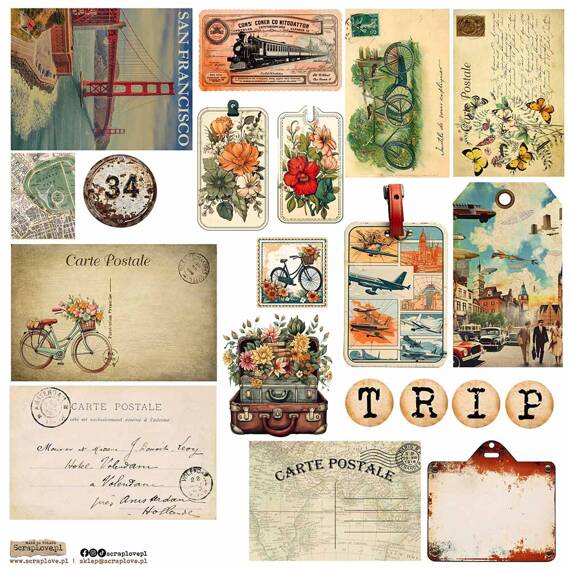 Stickers - ScrapLove - Vintage Travel 2