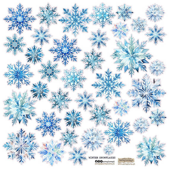 Stickers - ScrapLove - Winter snowflakes