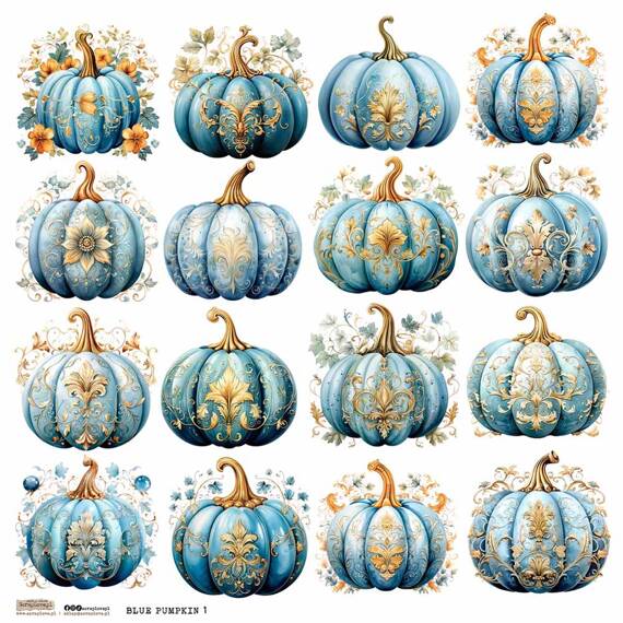 Stickers paper - ScrapLove - Blue Pumpkin 1 blue pumpkins