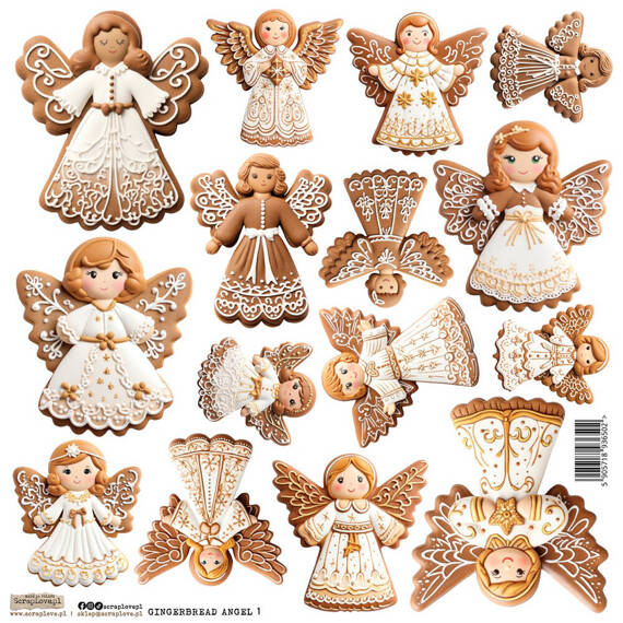 Stickers paper - ScrapLove - Gingerbread Angel 1 cookies angels