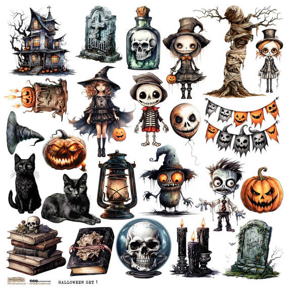 Stickers paper - ScrapLove - Halloween Set 1