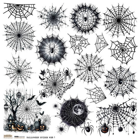 Stickers paper - ScrapLove - Halloween Spider Web 1 spider webs