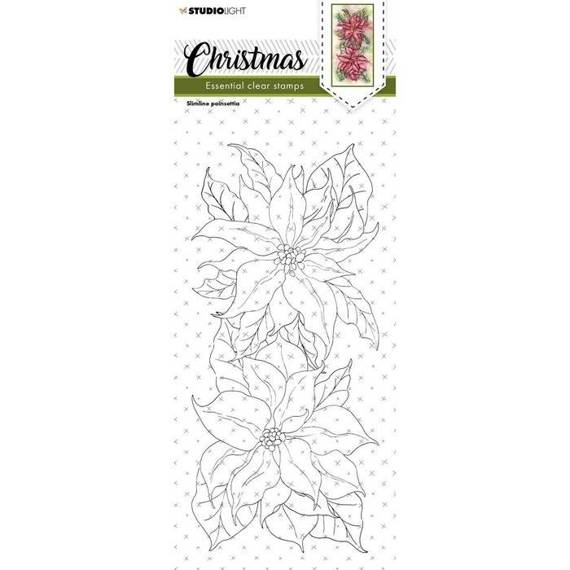 Transparent Stamp - StudioLight - Christmas Slimline Poinsettia