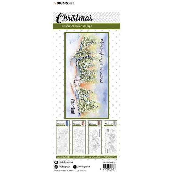 Transparent Stamp - StudioLight - Christmas Slimline Snow Forest