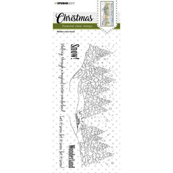 Transparent Stamp - StudioLight - Christmas Slimline Snow Forest