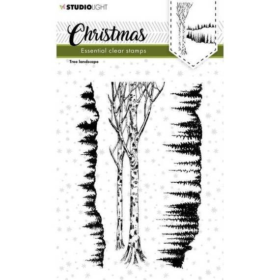 Transparent Stamp - StudioLight - Christmas Tree landscape tree stamp